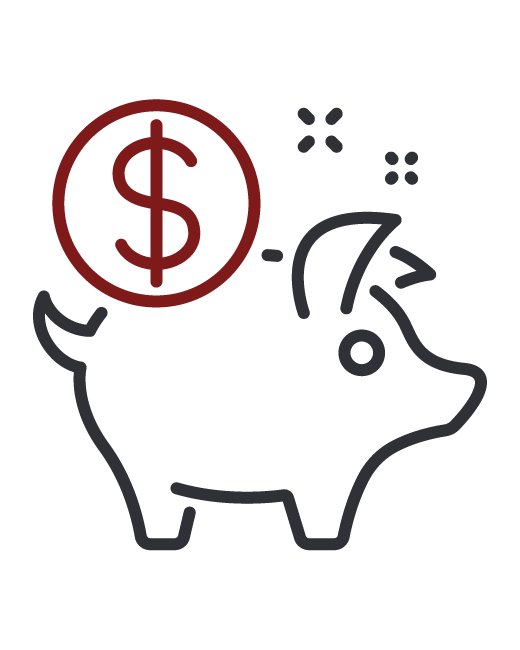 Piggy bank savings icon