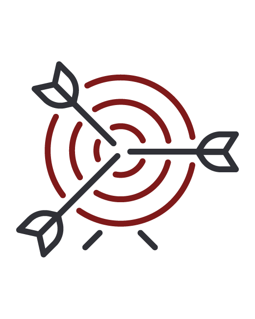Icon of arrows hitting a bullseye